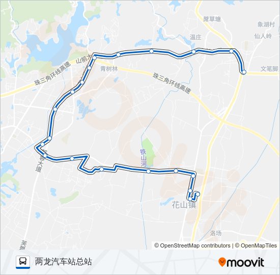 公交花72路的线路图