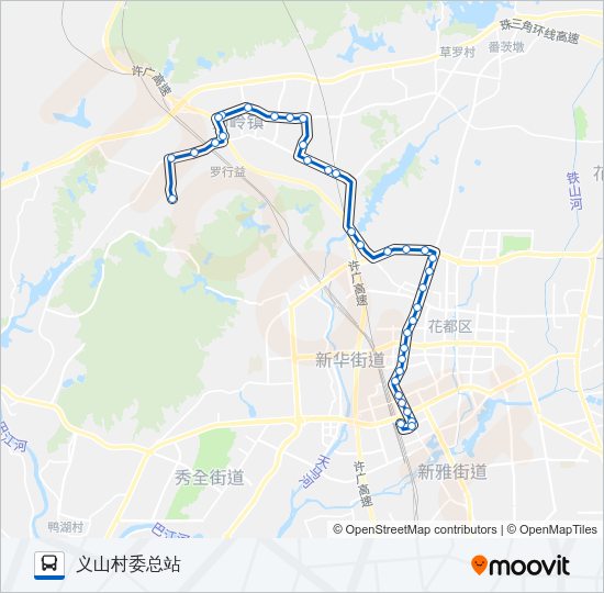 公交花80路的线路图