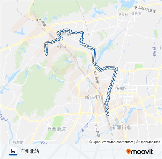 公交花80路的线路图