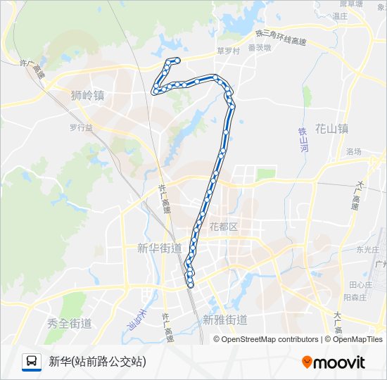 公交花86路的线路图