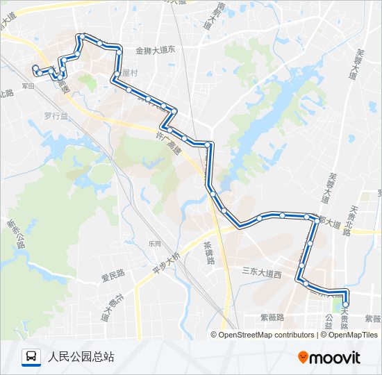 公交花91路的线路图