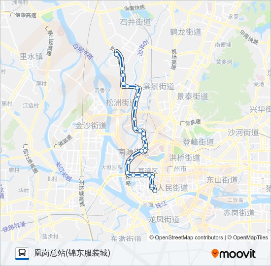公交17短线路的线路图