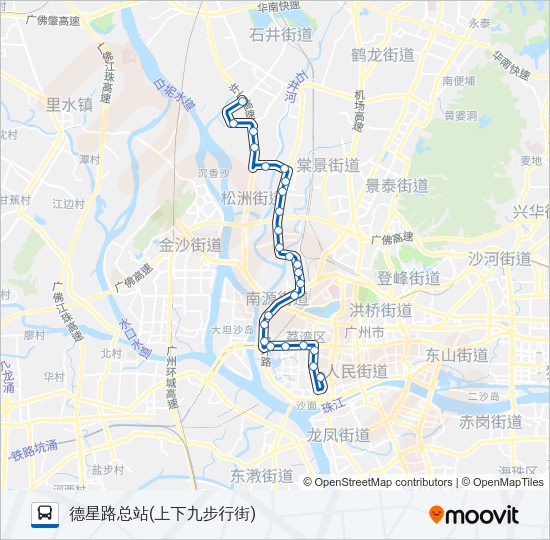 公交17短线路的线路图