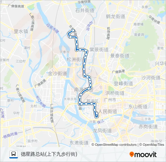 公交17短线路的线路图