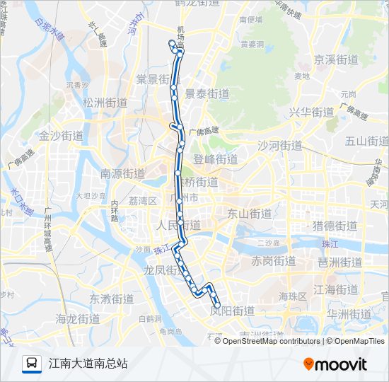 公交244A路的线路图