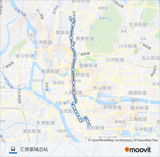 公交244A路的线路图