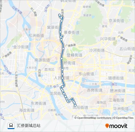 公交244A路的线路图