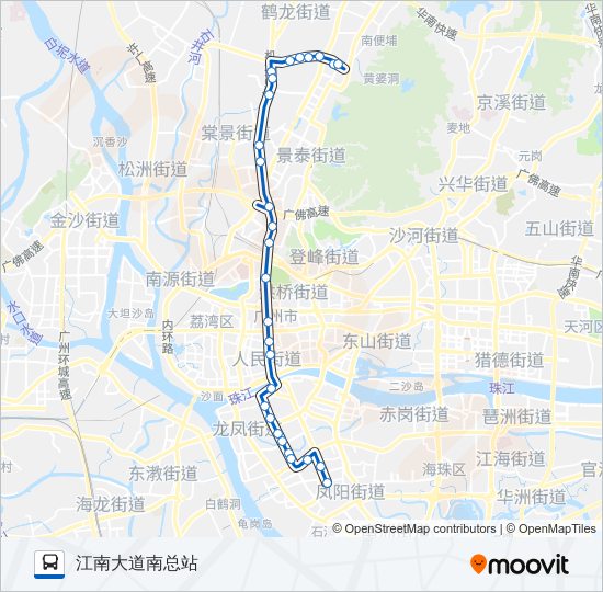 公交244B路的线路图