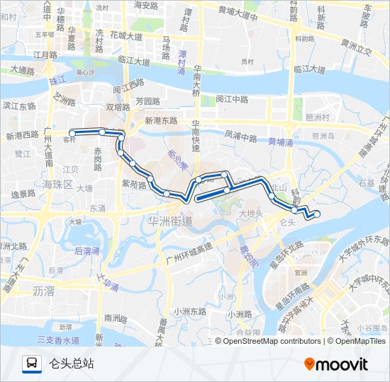 公交264A路的线路图