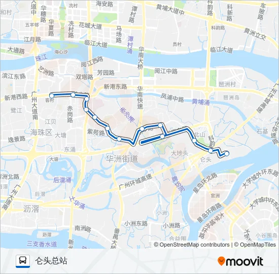 公交264A路的线路图