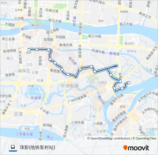 公交264A路的线路图