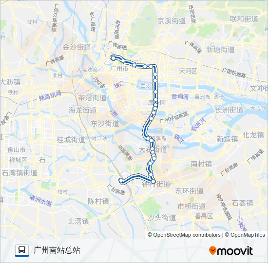 公交301A路的线路图