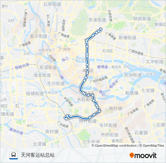 公交303A路的线路图