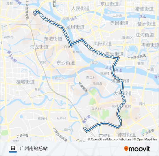 公交309A路的线路图