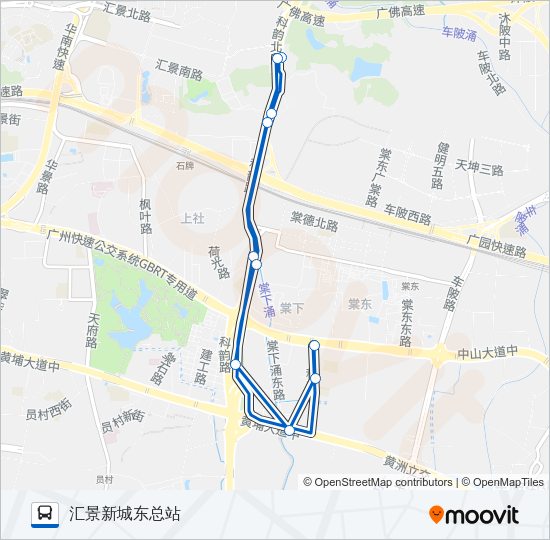公交408A路的线路图