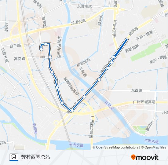 公交410快路的线路图