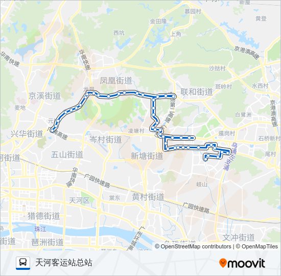 公交494A路的线路图