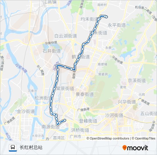 公交524快路的线路图