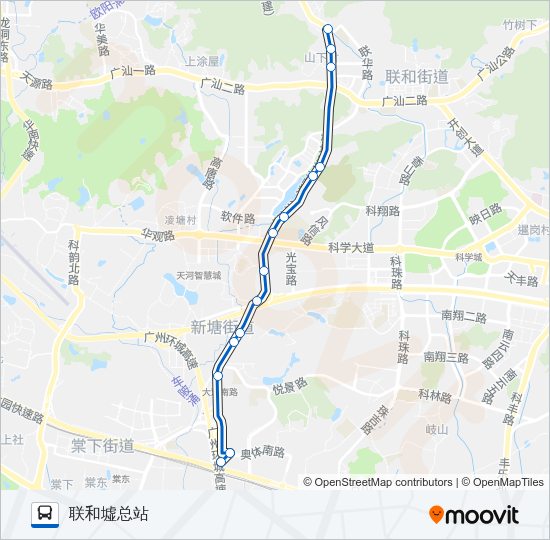 公交564A路的线路图
