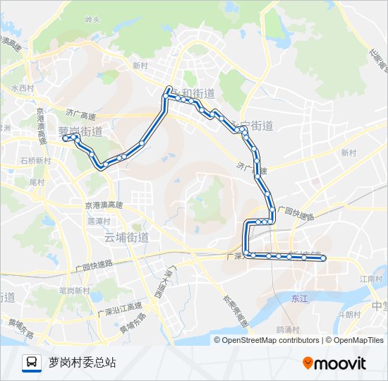 公交571A路的线路图