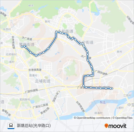 公交571A路的线路图