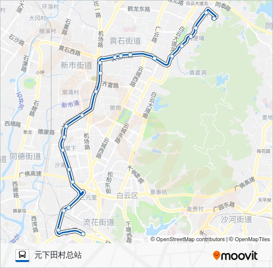 公交803a路的线路图