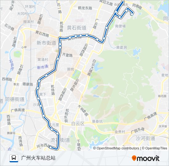 公交803A路的线路图