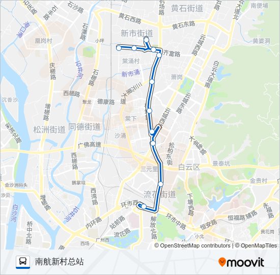 公交807A路的线路图