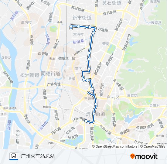 公交807A路的线路图