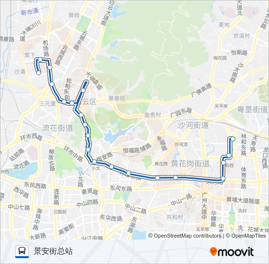 公交810A路的线路图