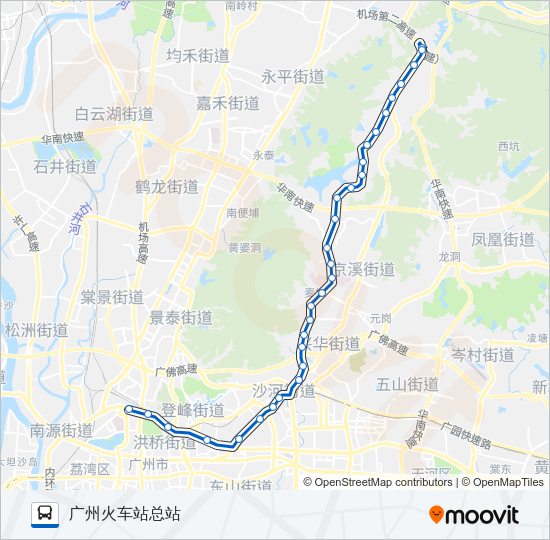 公交862B路的线路图