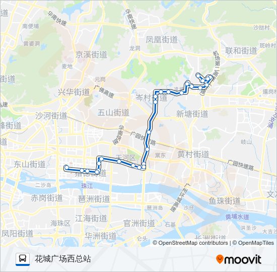 公交901A路的线路图
