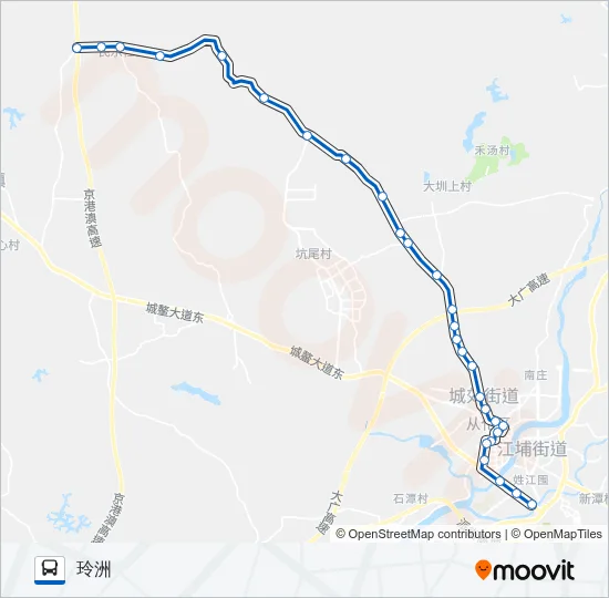 公交从化6A路的线路图