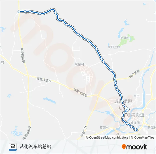 从化6A路 Bus Line Map