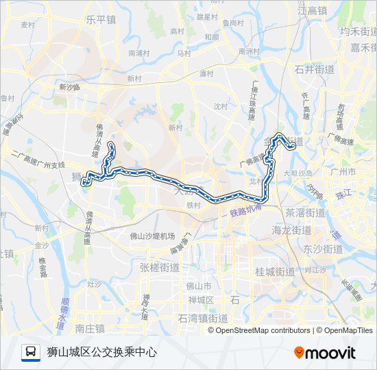 公交佛230路的线路图