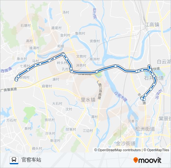 公交佛252路的线路图