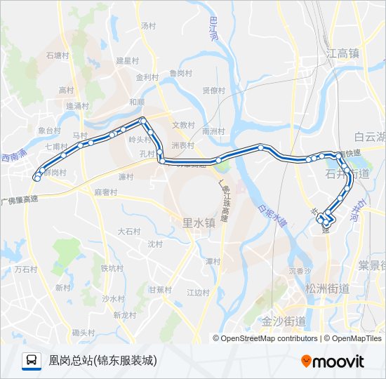 公交佛252路的线路图