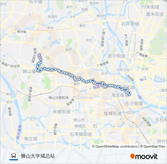 公交佛275路的线路图