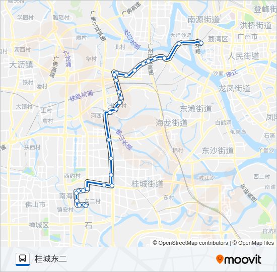 公交佛279路的线路图