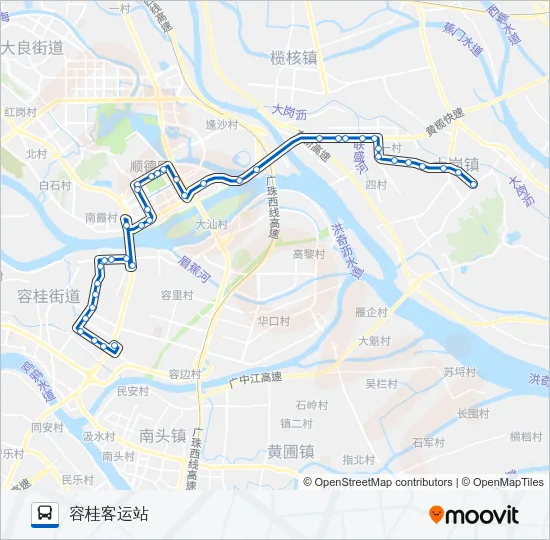 佛308路 Bus Line Map