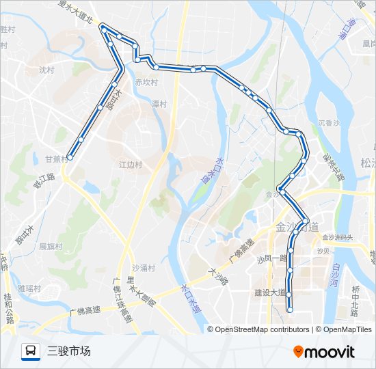 公交佛里07路的线路图