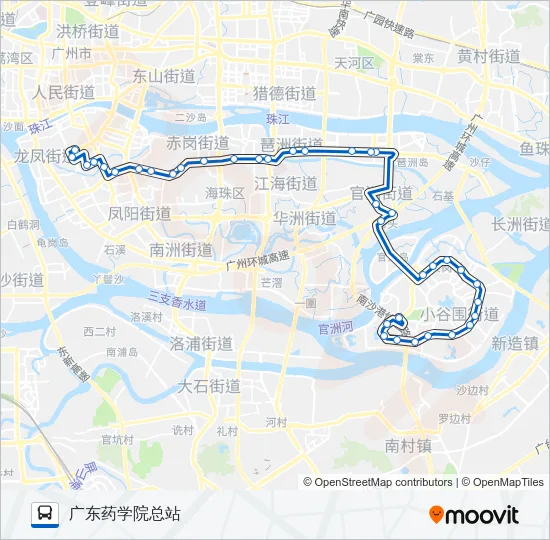 大学城3路 Bus Line Map