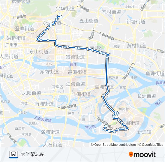 公交大学城4路的线路图