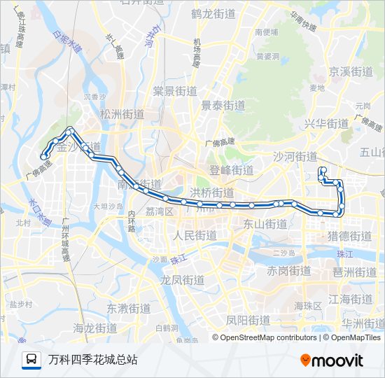 公交广283路的线路图