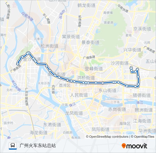 公交广283路的线路图