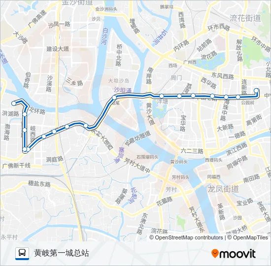 广286路 Bus Line Map