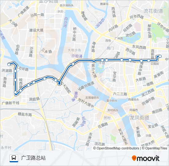 公交广286路的线路图