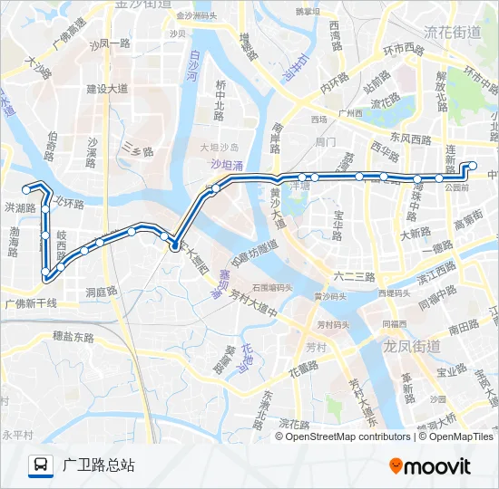 广286路 Bus Line Map