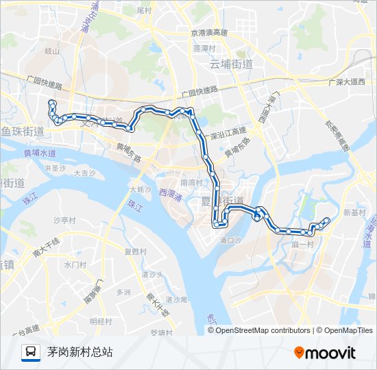 公交广369路的线路图