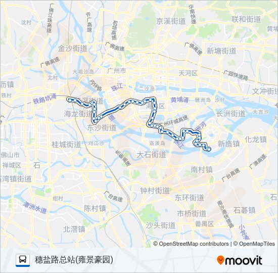 公交广565路的线路图